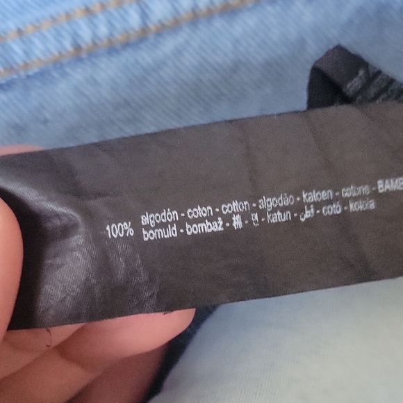 Zara Light Blue Ripped Jean Shorts - Picture 6 of 15